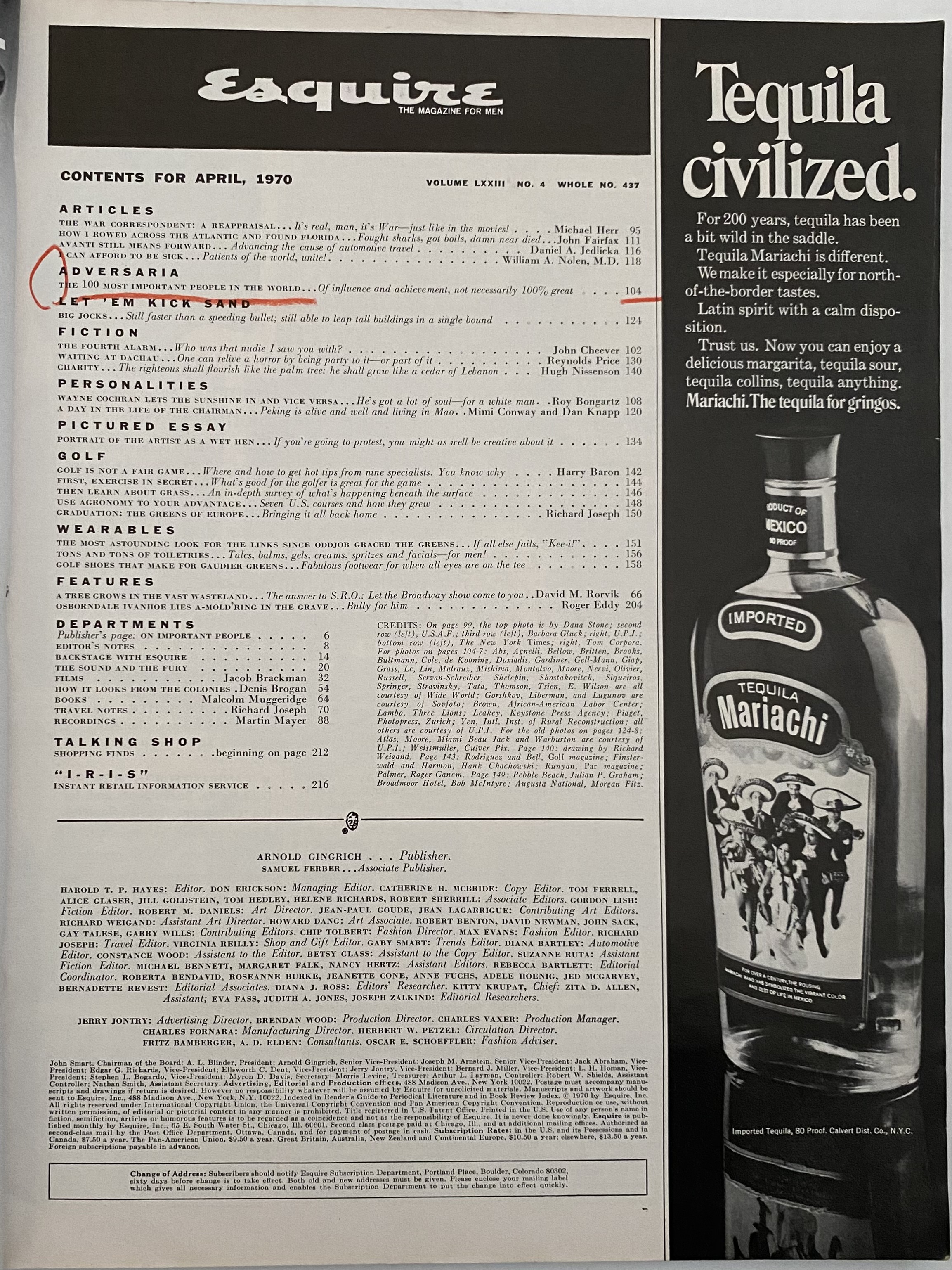 ESQUIRE 昭和45年4月 （三島由紀夫旧蔵） | 三茶書房